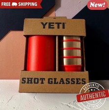 YETI Rescue Red Shot Glasses and Carrying Case - NEW SHIPS FREE picture