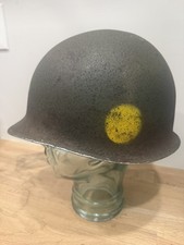 Original WWII US Navy Fixed Bale M-1 Helmet Painted Shell Landing USCG  picture