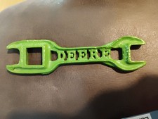 Antique Vintage John Deere Tractor Cutout Wrench Tool Painted Deere Green picture