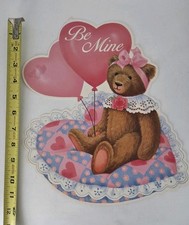 Be Mine Balloons Brown Teddy Bear Happy Valentine's Day Paper Die Cut Wall Decor picture