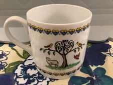 Gevalia Kaffe Swedish Seasons Collection Spring Coffee Mug Lamb Birds Cute picture