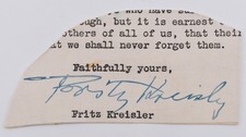 Fritz Kreisler, Autograph Clipping, Austrian-American Violinist & Composer picture