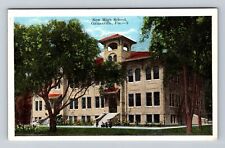 Gainesville FL-Florida, New Public High School, Antique Vintage Postcard picture