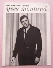 1961 YVES MONTAND AN EVENING WITH ORIGINAL PROGRAM picture