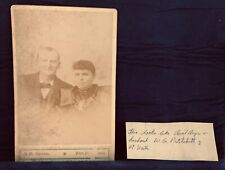Antique Family Photo 1800's 1900' s with note by relative Cabinet Card picture