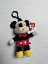 2019 TY Beanie Babies Collection - Mickey Mouse - Plastic Key Clip - Never Use picture