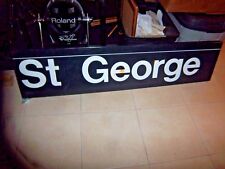 5 FT. NY NYC SUBWAY SIGN ST SAINT GEORGE ENAMEL STEEL STATEN ISLAND STATION SIGN picture