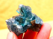 46.7g Natural Blue Green phantom Cubic fluorite mineral specimen/yaogangxian picture