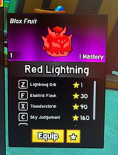 Red Lightning Skin Blox Fruits Roblox / must be level 700+ picture