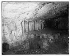 Photo:Jerusalem El-Kouds Solomon's Quarries Cave Interior 1900s picture