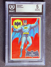1966 Batman Black Bat #1 The Batman Non-Sport Trading Card, Graded picture