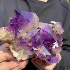 2.6lb Natural Amethyst geode quartz cluster crystal specimen Healing picture