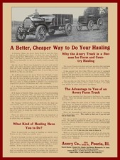 1912 Avery Motor Truck of Peoria, Illinois NEW Metal Sign: 12x16