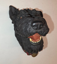 Vtg Bossons England Chalkware Black Scottie Scottish Terrier MAC 1969 Wall Hang picture