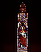 Washington DC St Dominic Catholic Church 1980s Stained Glass Window Jesus picture