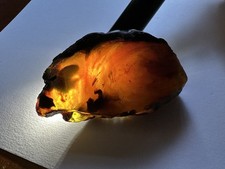 Blue Red Amber Indonesian Translucent Rough Lapidary Cabbing Slab picture