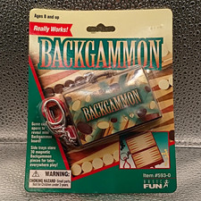 Basic Fun Backgammon Mini Game Keychain w/ Carabiner Clip, Plastic, Multicolor picture