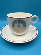 Vintage 1950’s Leland Stanford University Teacup Saucer Set Gold Seal Collegiate picture