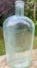 Antique Bottle Strapside quart Whiskey Aqua full quart beautiful aqua 1880 picture