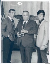 1969 Burl Ives Actor Joseph Campanella James Farentino Darrell Vintage Photo 7x9 picture