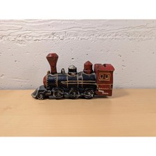 Vintage Cast Iron Train Locomotive Coin Bank - Heavy picture