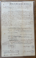 1846 MARTHAS VINEYARD LAND DEED TISBURY SALLY & JOHN BUCKLEY TO JANE LUCE signed picture
