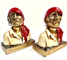 Vintage Marion Bronze Pirate / Buccaneer Bookends picture