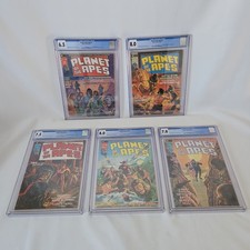 Vtg Planet of the Apes Magazine #1-5 Marvel 1974 Bundle CGC 6.5 8.0 7.5 8.0 7.0 picture