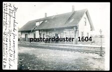 BENTON NB 1905 CPR Train Station. Real Photo Postcard picture
