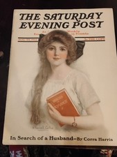 1913, AUG 23, OLD SATURDAY EVENING POST MAGAZINE  W. H. COFFIN ART Nice Cond picture