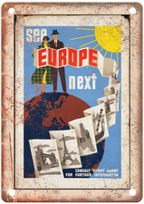 Vintage See Europe next Travel Poster Retro Look Sign T714 picture