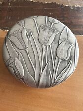 Wendell August Handmade Forge Pittsburgh Metal Container & Lid Floral picture