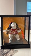 Vintage Kaga Doll Kanazawa Nakashima Menya Japanese Folk Art Display Case picture