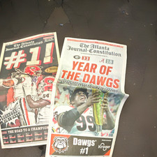 Atlanta Journal-Constitution Georgia Bulldogs: “Year of the Dawgs” & “#1” picture
