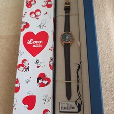 Henry London Peanuts Snoopy Quartz Watch Rose Gold Gray Leather Strap picture
