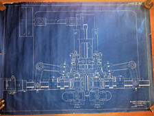 Vintage Blueprints 1921 Industrial Textile Machine picture