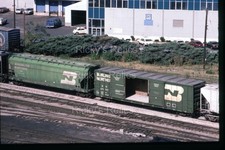 Original Slide BN #222642 Boxcar/455089 Covered Hopper Burlington Northern 1984 picture
