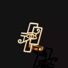 Exquisite ancient Egyptian eye of HORUS bracelet and ring gold plated 18k exotic picture