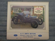 1980 Antique Cars Wall Calendar H.P. Smith Ford Advertising 1936 HRG Vintage picture