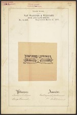 Photo:Van Wagoner & Williams Star Door Springs 1877 Trademark Patent picture