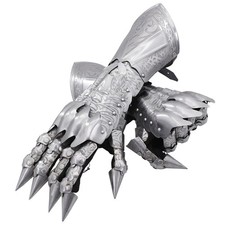 Dragon Claw Fantasy Gauntlets - Pair Articulated Gothic Steel Armor Gloves 19.5