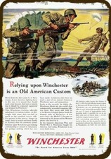 1943 WINCHESTER M1 CARBINE .30 CALIBER GUN VntLook DECORATIVE REPLICA METAL SIGN picture