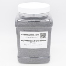 5LB Rock Tumbling Grit – Lapidary Grade 60/90 Silicon Carbide - Resealable Jar picture