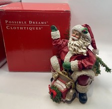 1997 Possible Dreams Clothique Holiday Traffic Santa Figure 713148 picture