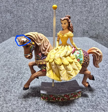 Jim Shore Disney Princess of Knowledge Belle Beauty and Beast Carousel 4011744 picture