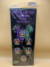 WDW DISNEY WICKED FUN FOR EVERYONE 2012 VILLAINS GLOW PIN SET W/CHERNABOG LE 500 picture