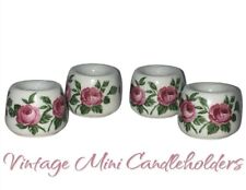 4 VINTAGE Funny Design Porcelain West Germany Mini Tiny Candleholders picture