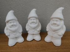 Paintable Plaster Gnome 3 Piece Bank Figurine Set picture