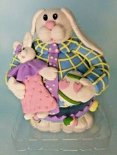 Easter Bunny Collectible Glass Rabbit Figurine By CWC 6.5