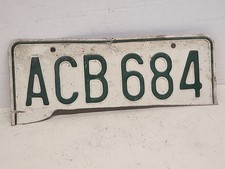 1965 1966 1967 Passenger Vehicle Washington License Plate, ACB 684 bottom Cut picture